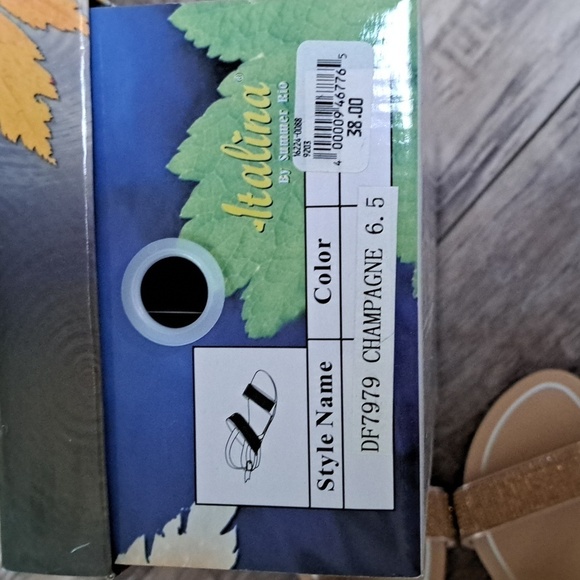 Italina By Summer Rio Champagne Women's Sandals Size 6.5 NEW - Picture 4 of 5